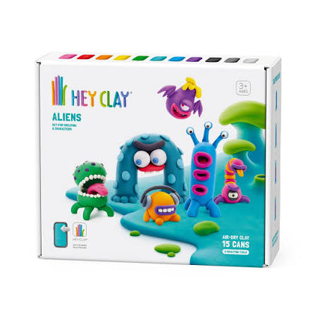 HEY CLAY PLASTICINA EXTRATERRESTRES PACK DE 15 COLORES